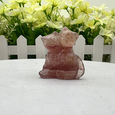 Natural Strawberry Quartz Sculpture Display Decorations PW-WGC3CC1-02-1