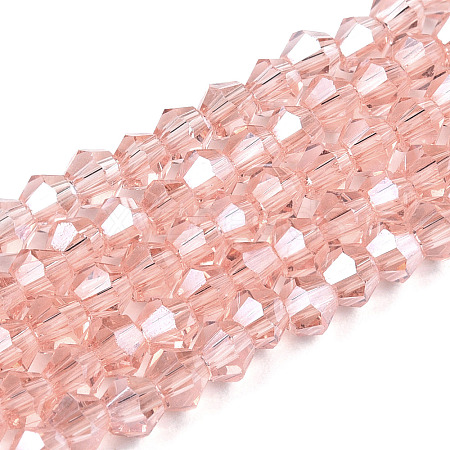 Transparent Electroplate Glass Beads Strands EGLA-A039-T3mm-A15-1