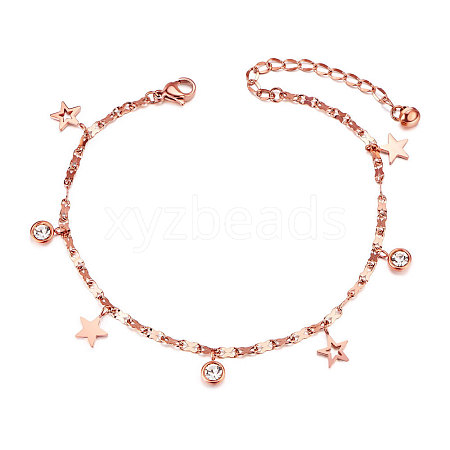 SHEGRACE Titanium Steel Anklet JA84A-1