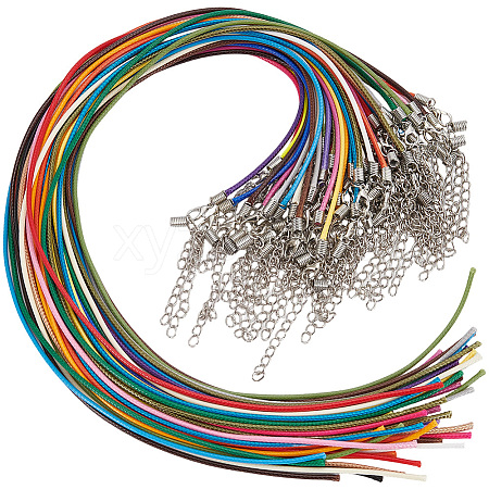 50Pcs Imitation Leather Round Cord Necklace Making NJEW-SC0001-89B-1