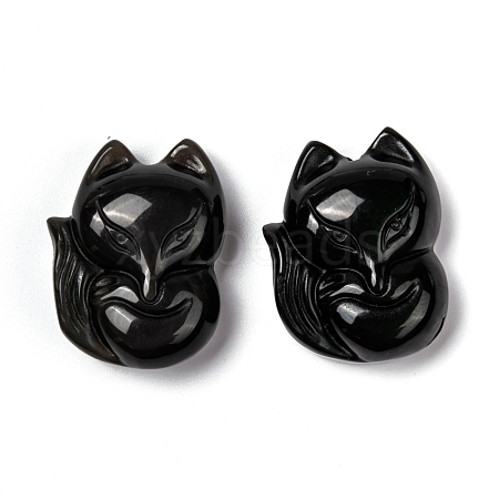 Natural Obsidian Pendants G-G660-03-1