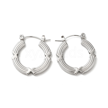 304 Stainless Hoop Earrings for Women EJEW-Z026-34P-1
