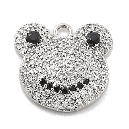 Brass Micro Pave Cubic Zirconia Pendants KK-L228-15P-1