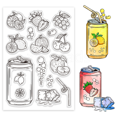 Custom Summer Theme PVC Plastic Clear Stamps DIY-WH0631-0100-1