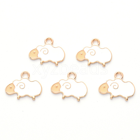 Alloy Enamel Pendants ENAM-R059-08A-RS-1