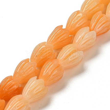 Synthetic Shell Dyed Carved Beads Strands SHEL-K007-08A-03-1