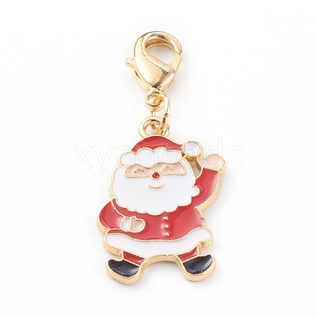 Christmas Themed Alloy Enamel Pendants X-HJEW-JM00457-02-1