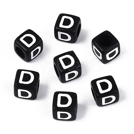 Initial Acrylic Horizontal Hole Beads OACR-ZX006-35D-1