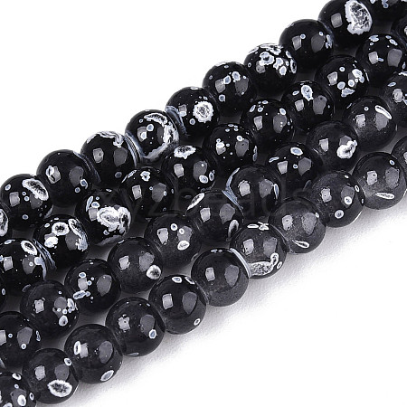 Baking Paint Glass Beads Strands DGLA-N015-4mm-10-1