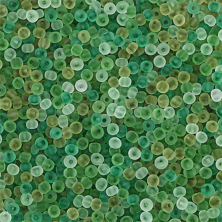 Frosted Colours Glass Seed Beads PW-WG88870-21-1