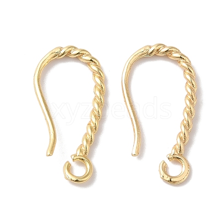 Long-Lasting Plated Brass Ear Wire KK-K381-07G-02-1