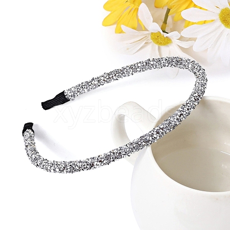 Rhinestone Narrow Hair Bands for Women Girls PW-WG822C0-02-1