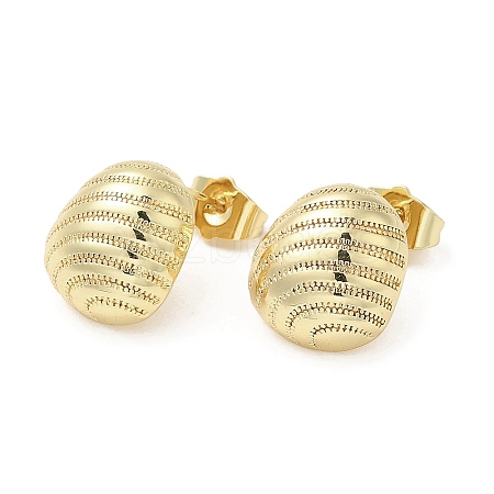 Rack Plating Brass Stud Earrings EJEW-F324-04G-1