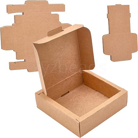  12Sets Kraft Paper Gift Boxes CON-NB0001-96-1