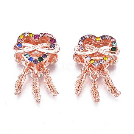 Rack Plating Alloy European Dangle Charms MPDL-N039-070-1