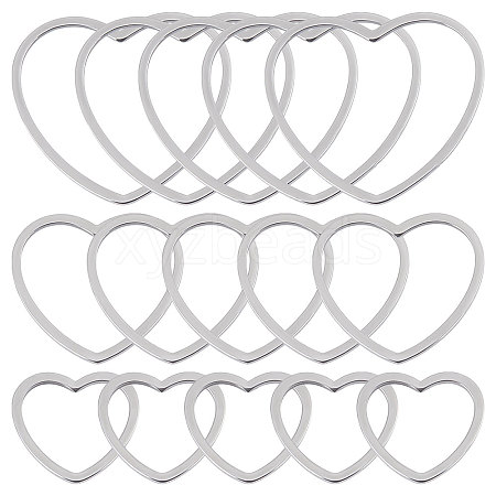 SUNNYCLUE 60Pcs 3 Style 304 Stainless Steel Linking Ring STAS-SC0004-19-1