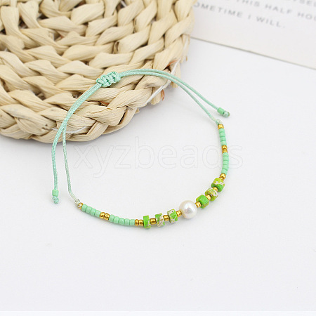  Colorful Beaded Bracelet Sweet and Cute Girl Style Adjustable Imitation Pearl Bracelet Versatile Bracelet AR4716-2-1