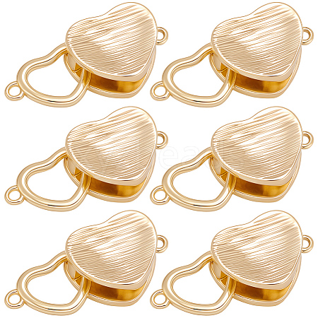 8Pcs Brass Interlocking Clasps KK-BBC0019-68-1