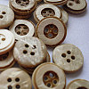 Carved Round 4-hole Basic Sewing Button NNA0YXK-1