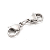 Non-Tarnish 304 Stainless Steel Double Lobster Claw Clasps STAS-E178-01B-P-2