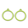 Spray Painted Alloy Open Back Bezel Pendants PALLOY-S131-02C-2