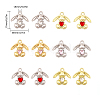 CHGCRAFT 24Pcs 6 Style Rack Plating Alloy Pendants FIND-CA0006-79-2