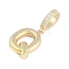 Brass Micro Pave Clear Cubic Zirconia Pendants KK-M289-01Q-G-2