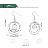 DIY Blank Dome Dangle 304 Stainless Steel Dangle Earring Making Kits EJEW-AB00052-3