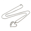 201 Stainless Steel Laser Cut Heart Butterfly Pendant Box Chain Necklaces for Women NJEW-Q004-06P-4