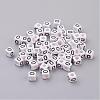 Acrylic Horizontal Hole Letter Beads PL37C9308-O-1