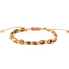 Natural Picture Jasper Braided Bead Bracelets PW-WGF95B2-05-1