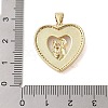 Brass Micro Pave Clear Cubic Zirconia Pendants KK-I712-51G-03-3