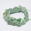 Raw Rough Natural Green Aventurine Bead Strands G-F403-03-2