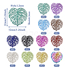  48Pcs 12 Styles 430 & 201 Stainless Steel Filigree Pendants STAS-TA0002-19-3