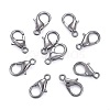 Black Tone Zinc Alloy Lobster Claw Clasps X-E102-B-2