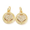 Brass Micro Pave Cubic Zirconia Charms ZIRC-A023-05LG-1