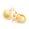 Brass Stud Earrings EJEW-U015-14G-2