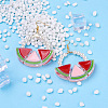 Craftdady 100Pcs 10 Colors Transparent Enamel Acrylic Beads TACR-CD0001-10-5