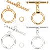 Beebeecraft 10Pcs 2 Colors Brass Toggle Clasps KK-BBC0013-61-1