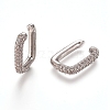 Brass Micro Pave Cubic Zirconia Cuff Earrings EJEW-L234-55A-P-1