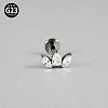 G23 Titanium Micro Pave Cubic Zirconia Cartilage Earrings WG0CACB-05-1