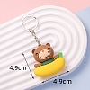 Bear PVC Bag Keychain PW-WGC0224-04-2