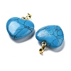 Synthetic Turquoise Pendants G-G956-B75-G-2