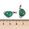 Natural Green Onyx Agate(Dyed & Heated) Pendants KK-U043-52P-01-3