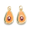 Brass Enamel Charms LS-KK-A155-05G-1