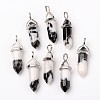 Natural Gemstone Double Terminated Pointed Pendants X-G-F295-04E-3
