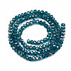 Electroplate Glass Beads Strands EGLA-A034-T4mm-B25-2