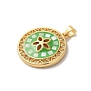 Rack Plating Brass Cubic Zirconia Pendants KK-K385-68G-3