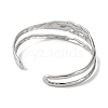 Fashionable 304 Stainless Steel Cuff Bangles for Women BJEW-B104-14P-3