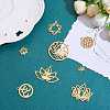 12Pcs 12 Style 201 Stainless Steel Pendants STAS-SZ0002-48G-3